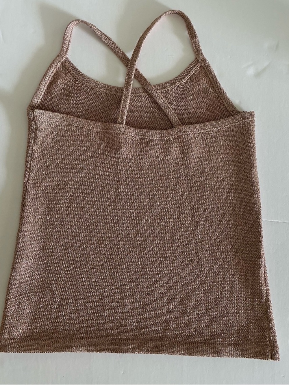 Women's Metallic Knit Tank & Cardigan Set - Blush - Picture 8 of 12